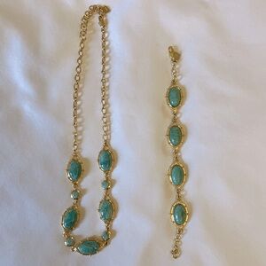 The Met Elegant Gold and Turquoise Jewelry Set